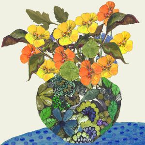 1813 Nasturtium vase