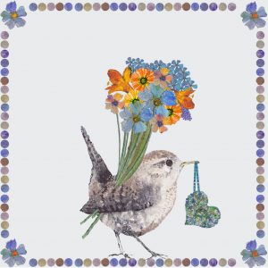 1843 Wren with Flowers